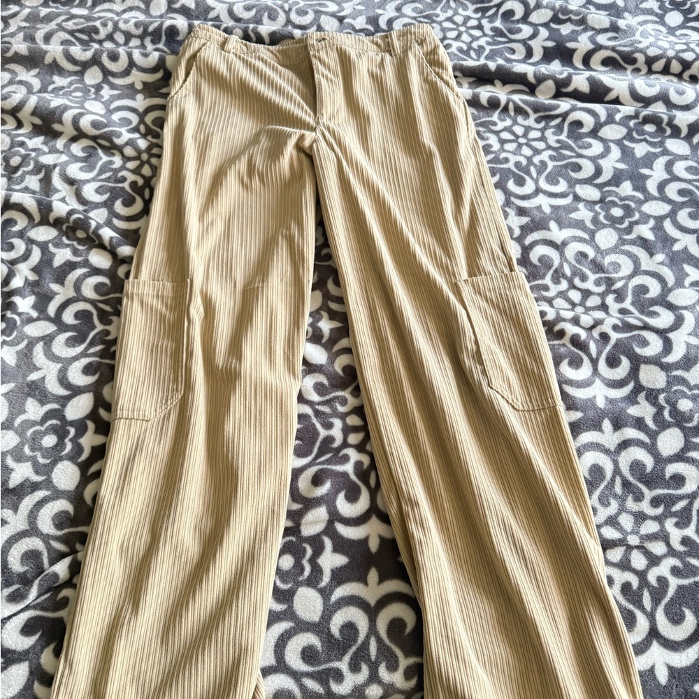 SHIEN Beige Corduroy Cargo Pants